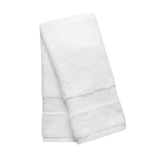 Magnificence® Hand Towel, Blended Dobby Border, Pima Cotton Loops, 16x32, 6lbs/dz, White